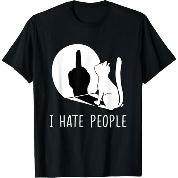 Grumpy Kitten Cats I Don't Like People Cat I Hate People Cat T-Shirt
