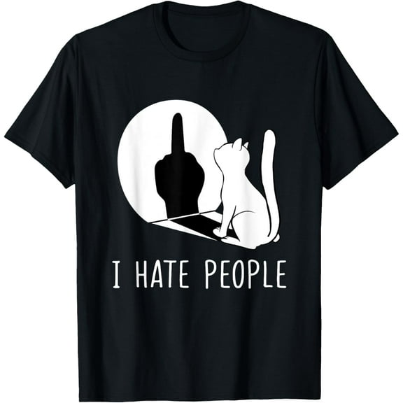 Grumpy Kitten Cats I Don't Like People Cat I Hate People Cat T-Shirt