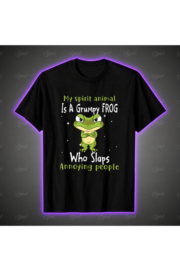 Grumpy Little Frog Spirit Animal Funny Amphibian Gift Unisex T-Shirt S-5XL V17306