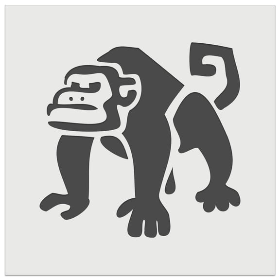 Grumpy Monkey with Curly Tail DIY Cookie Wall Craft Stencil - 3.5 Inch