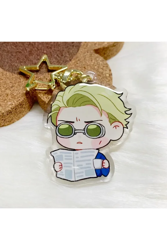 Grumpy Morning Coffee Anime Acrylic Keychain
