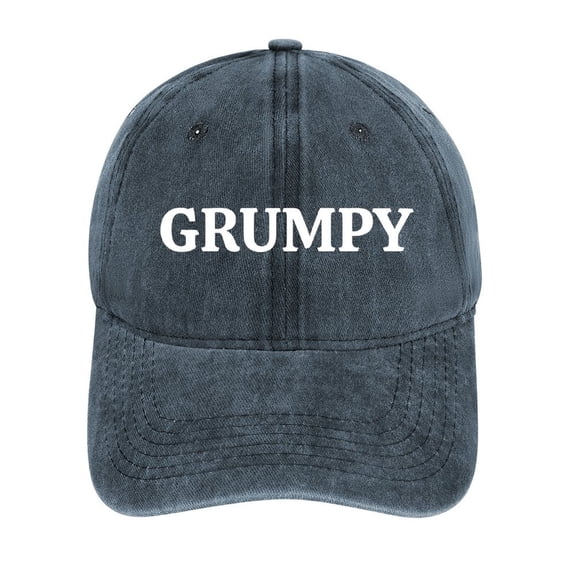 Grumpy Navy Baseball Cap for Men Women, Adjustable Snapback Hats Cotton Hat