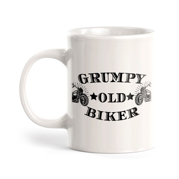 Grumpy Old Biker 11oz Plastic Coffee Mug | Funny Sporty Cup