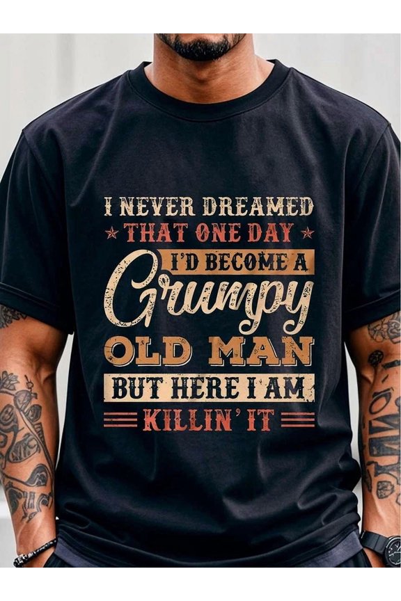 Grumpy Old For Man" Graphic Tee - Soft, Breathable, Unisex T-Shirt