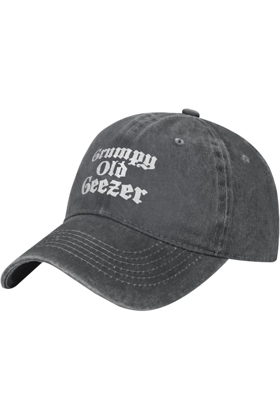 Grumpy Old Geezer Hats Funny Dad Hat Adjustable Vintage for Men Women Baseball Cap Black