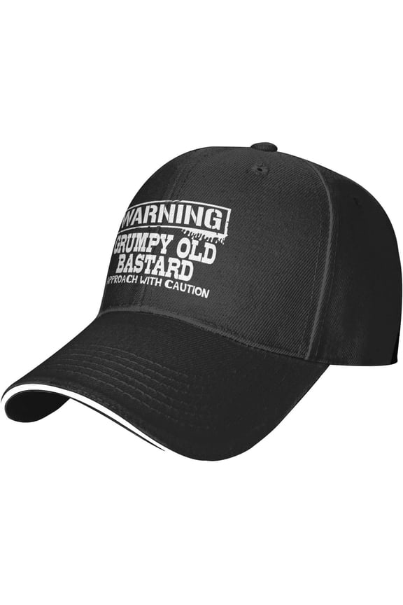 Grumpy Old Geezer Support Staffs Hat for Men Women Adjustable Sandwich Cap Black Trucker Hat Outdoors