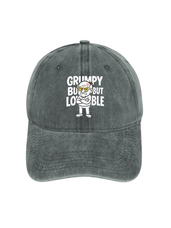 Grumpy Old Gray Classic Unisex Cotton Adjustable Baseball Cap – Plain Dad Hat