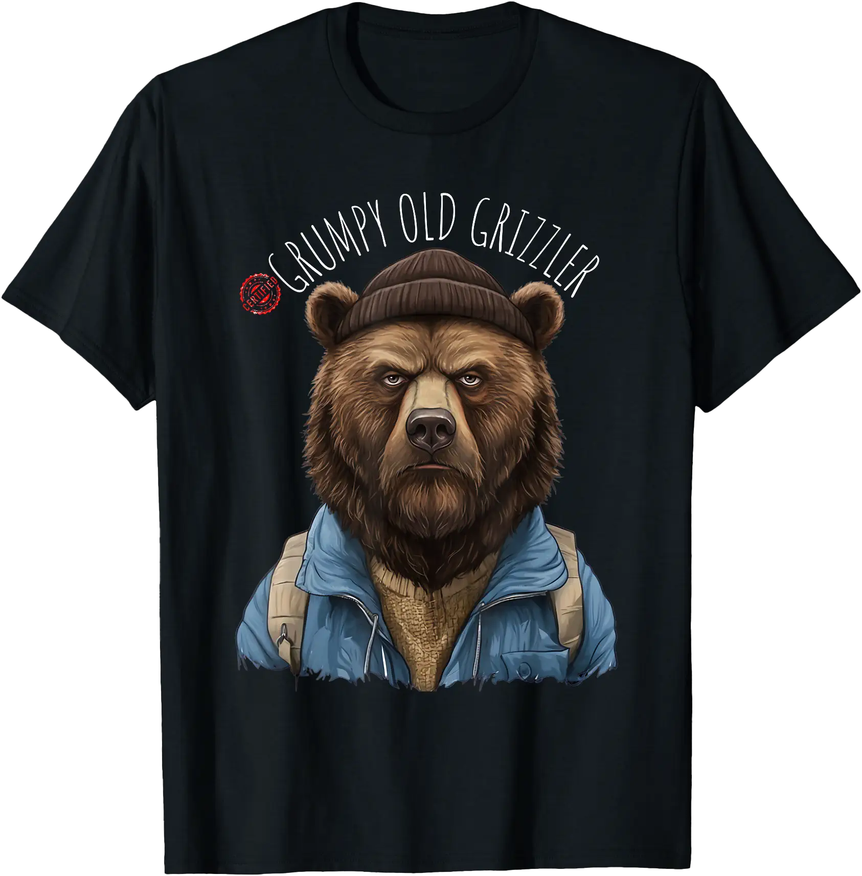 Grumpy Old Grizzler Bear For T-Shirt - Walmart.com