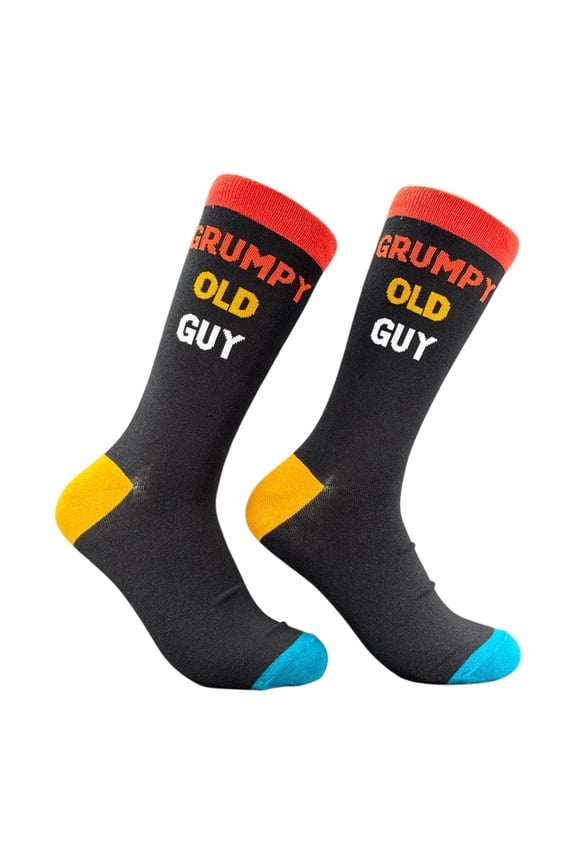 Grumpy Old Guy Socks Funny Sarcastic Fathers Day Graphic Novelty Footwear For Men