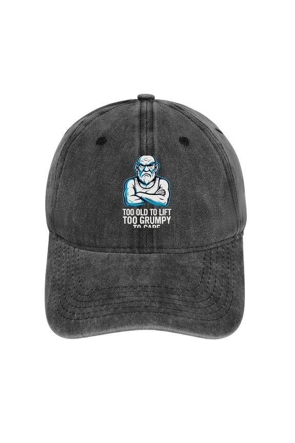 Grumpy Old Man Charcoal Baseball Cap for Men Women, Adjustable Snapback Hats Cotton Hat