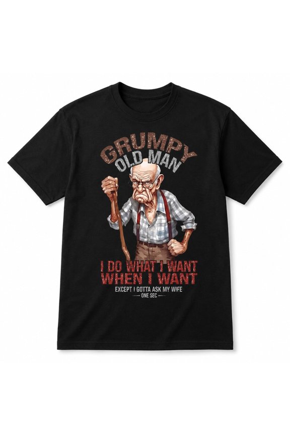 Grumpy Old Man Funny Graphic T-Shirt, Unisex Classic Fit Humor Tee
