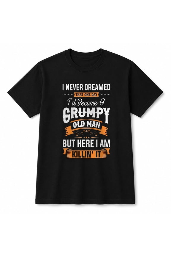 Grumpy Old Man Graphic T-Shirt, Unisex Classic Fit Short Sleeve Tee