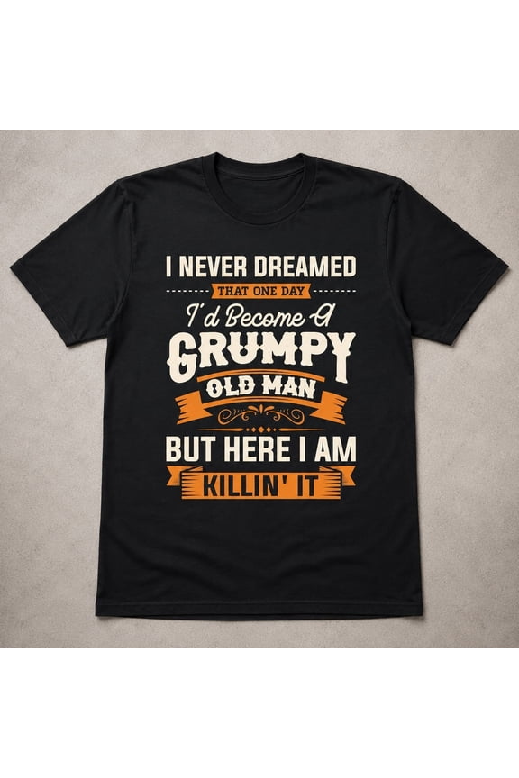 Grumpy Old Man Graphic T-Shirt, Unisex Short Sleeve Cotton Tee