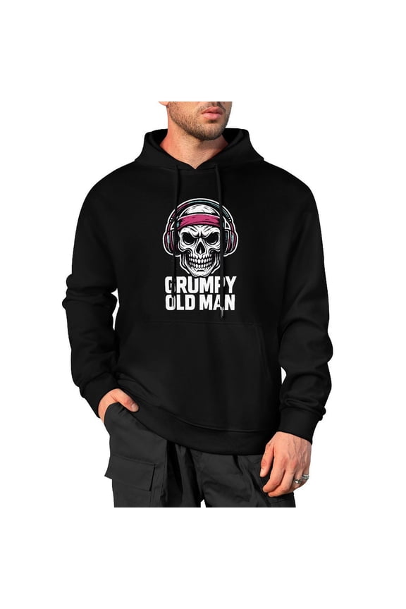 Grumpy Old Man Men's Cotton Hoodie - Hooded Sweatshirt for Men Medium