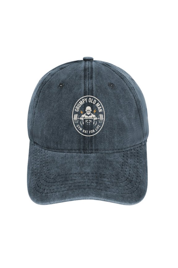 Grumpy Old Man Navy Baseball Cap for Men Women, Adjustable Snapback Hats Cotton Hat