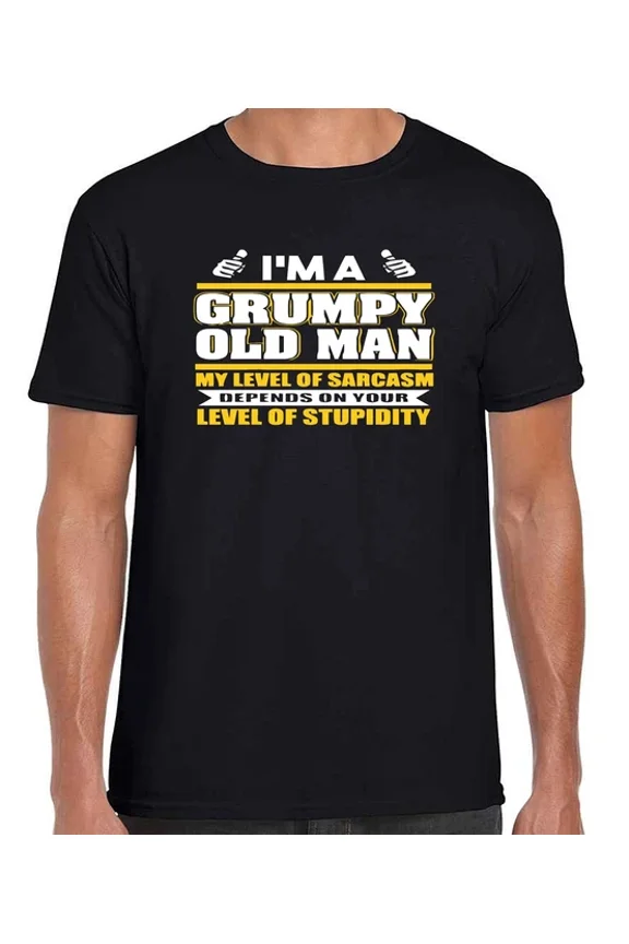 Grumpy Old Man Sarcasm T-Shirt, Super Comfy Ring Spun | 6 Colours | S-Xxl