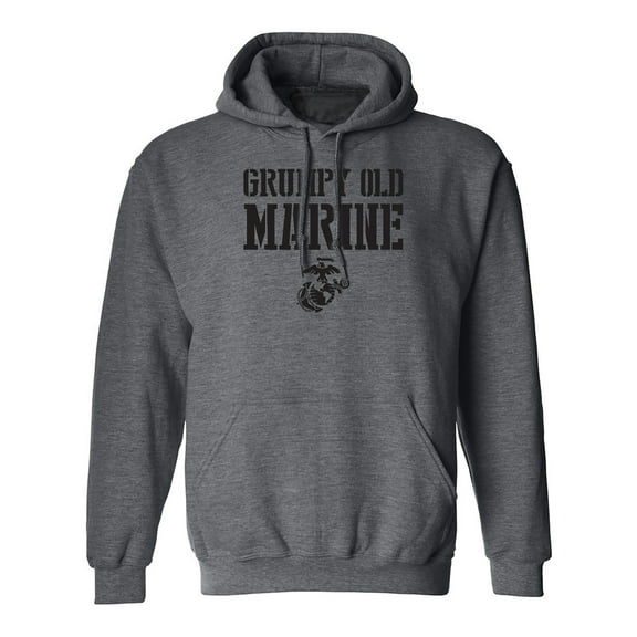Grumpy Old Marine Adult Hooded Sweatshirt