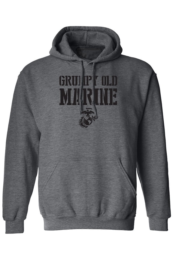 Grumpy Old Marine Adult Hooded Sweatshirt