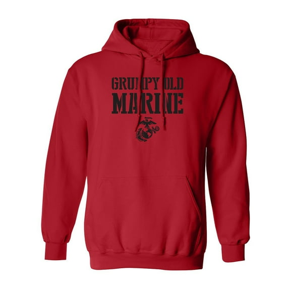 Grumpy Old Marine Adult Hooded Sweatshirt
