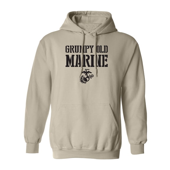 Grumpy Old Marine Adult Hooded Sweatshirt