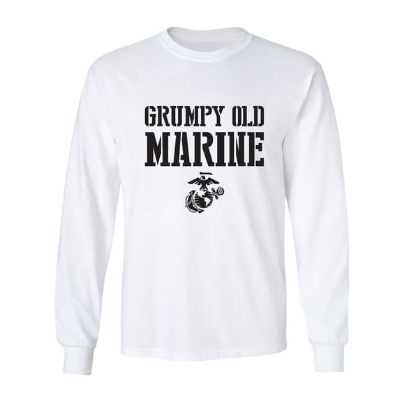 Grumpy Old Marine Adult Long Sleeve T-shirt