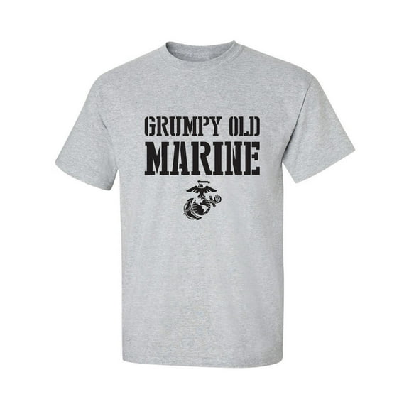 Grumpy Old Marine Adult Short Sleeve T-shirt