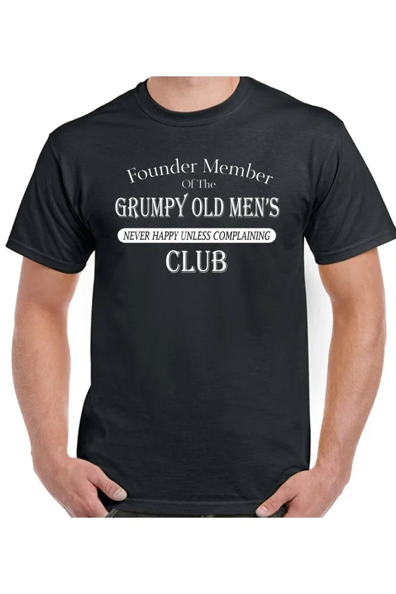 Grumpy Old Mens Club Funny Parody Fathers Day Birthday Retro Humor Unisex T-Shirt, up to size 5XL
