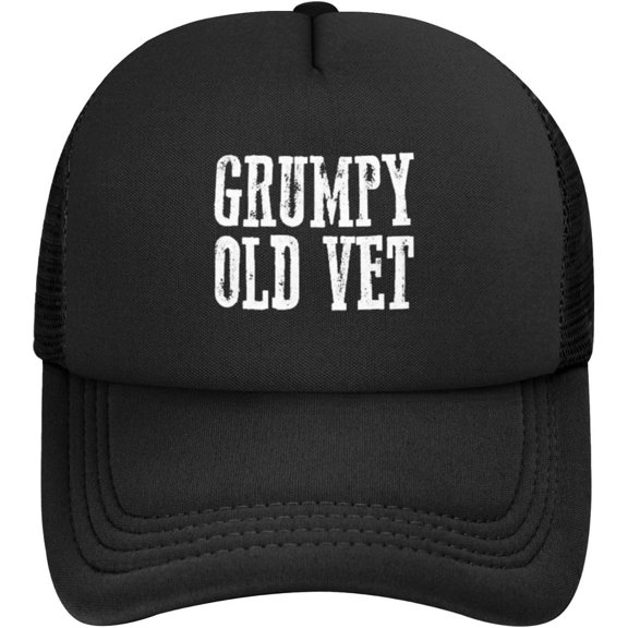 Grumpy Old Vet Baseball Cap Adjustable Classic Vintage Low Profile Washed Polyester Dad Hat for Men