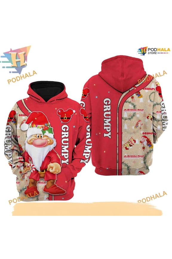 Grumpy Red Disney Xmas Hoodie, A Unique Gift Choice