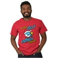thumbnail image 1 of Grumpy Smurf Jolly Enough Xmas Santa Men's Graphic T Shirt Tees Brisco Brands M, 1 of 6