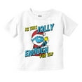 thumbnail image 1 of Grumpy Smurf Jolly Enough Xmas Santa Toddler Boy Girl T Shirt Infant Toddler Brisco Brands 18M, 1 of 6