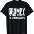 thumbnail image 1 of Grumpy The Man The Myth The Crazy Grandpa Gift Unisex T-Shirt, 1 of 2