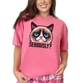 thumbnail image 1 of Grumpy cat seriously t-shirt, funny cat meme shirt, sarcastic cat face shirt, humor graphic tee, novelty pet lover t-shirt, Crunchberry Comfort Colors T-Shirt, XL, 1 of 1