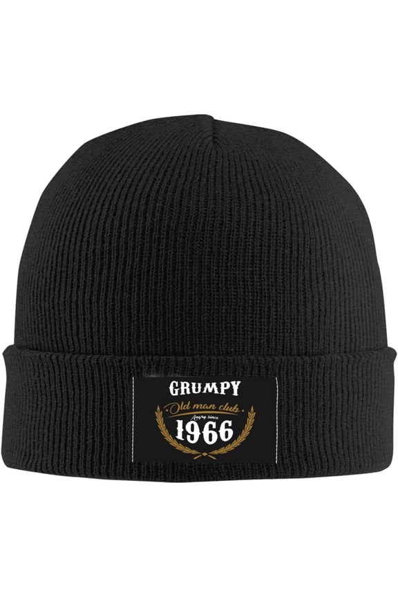 Grumpys Old Man Club Beanie Knit Women Men Winter Warm Cap