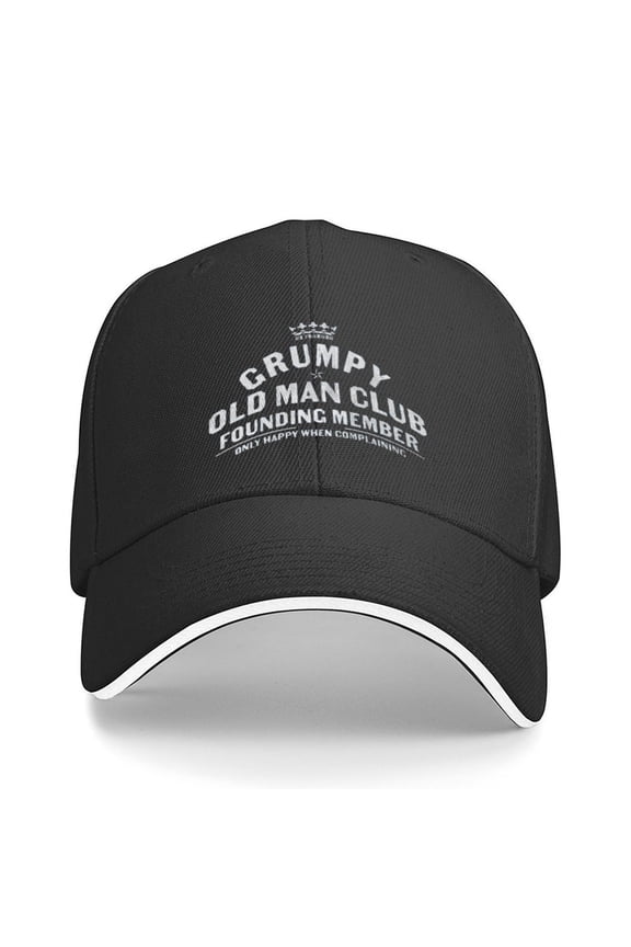 Grumpys Old Man Hat Print Baseball Cap Adjustable Strap for Running Workouts and Outdoor Activities All Seasons,Made In USA,Adult One Size Fits All