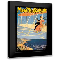 Grun, Jules Alexandre 11x14 Black Modern Framed Museum Art Print Titled - Monte Carlo Concours dAviation, 1910