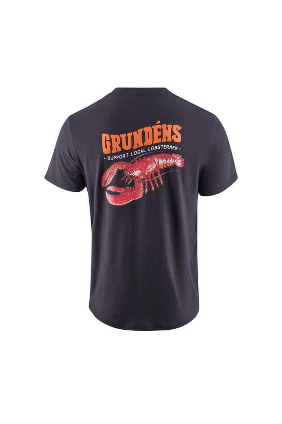 Grunden's Support Lobstermen SS T-Shirts (Black)