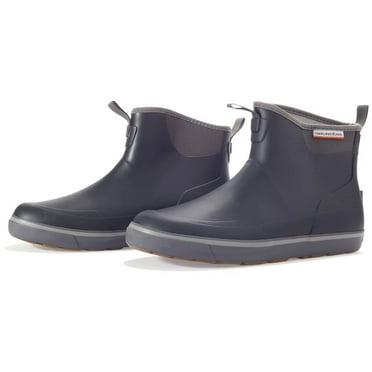 Grundens Men’s DECK-BOSS Ankle Boot, Black, Size US M 9