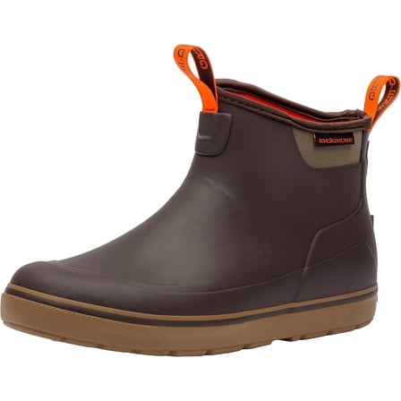 Grundens Men's Deck Boss Ankle Boot, Dark Brown, Size M 8