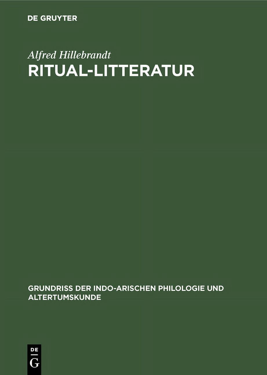 A Ritual Litter Grundriss Der Indo-Arischen Philologie Und Altertumskunde: Ritual ...