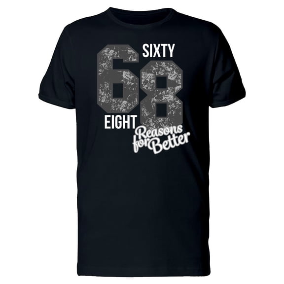 Grunge 68 And Text Tee Men's -Image by Shutterstock