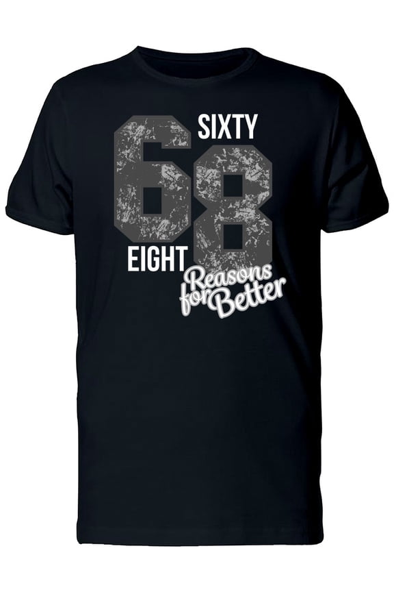 Grunge 68 And Text Tee Men's -Image by Shutterstock