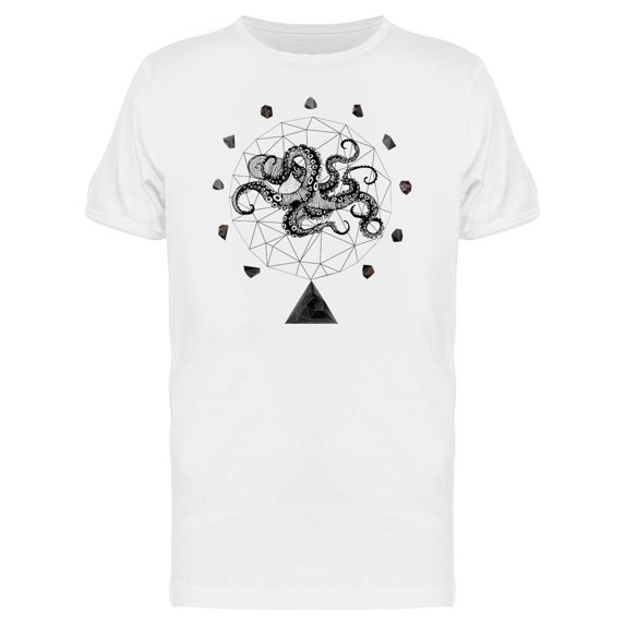 Grunge Abstract Octopus Sketch Tee Men's -Image by Shutterstock