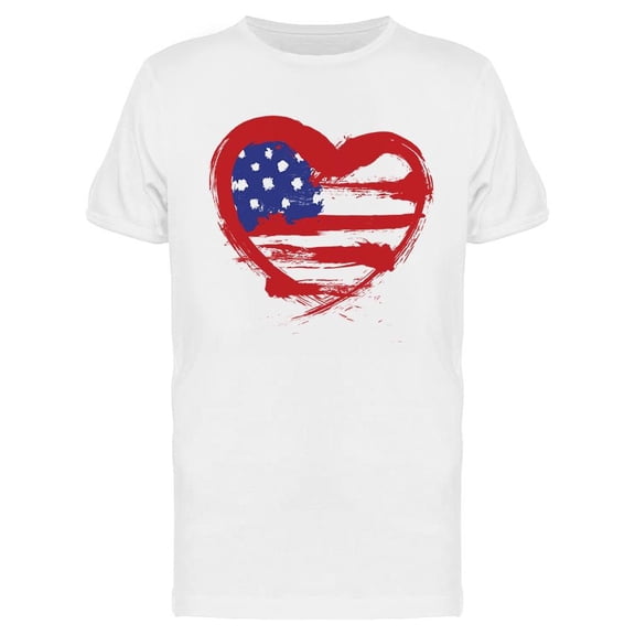 Grunge American Flag Design T-Shirt Men -Image by Shutterstock, Male Medium