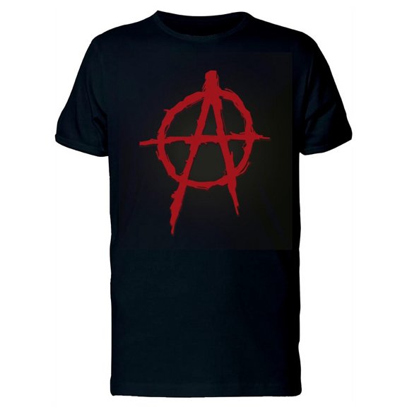 Grunge Anarchy Symbol T-Shirt Men -Image by Shutterstock, Male 3X-Large
