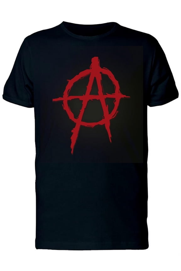 Grunge Anarchy Symbol T-Shirt Men -Image by Shutterstock, Male 3X-Large