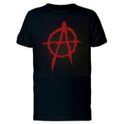 Grunge Anarchy Symbol T-Shirt Men -Image by Shutterstock, Male 3X-Large