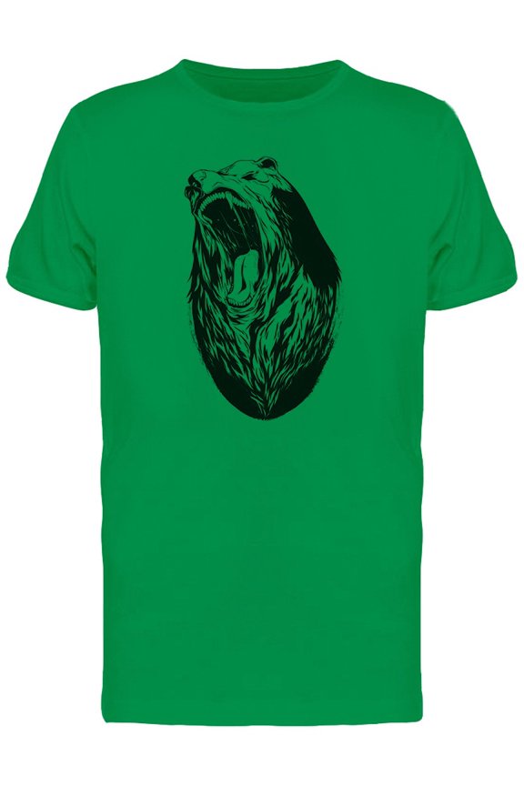 Grunge Angry Bear Sketch Tee Men's -Image by Shutterstock