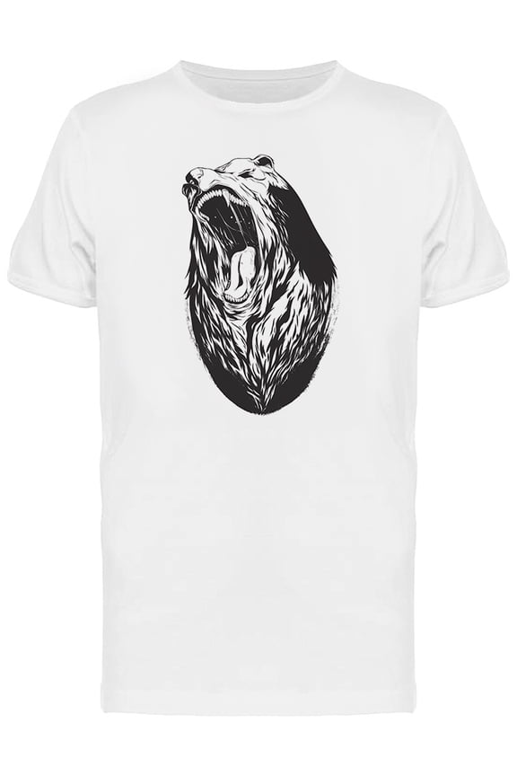 Grunge Angry Bear Sketch Tee Men's -Image by Shutterstock