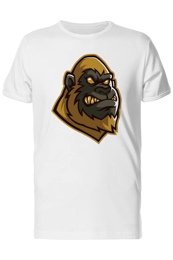 Grunge Angry Golden Ape Gorilla T-Shirt Men -Image by Shutterstock, Male Large